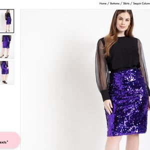 Purple Eloquii Sequin Skirt